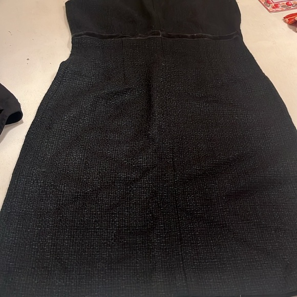 Vintage tweed black dress with bow - Picture 5 of 7